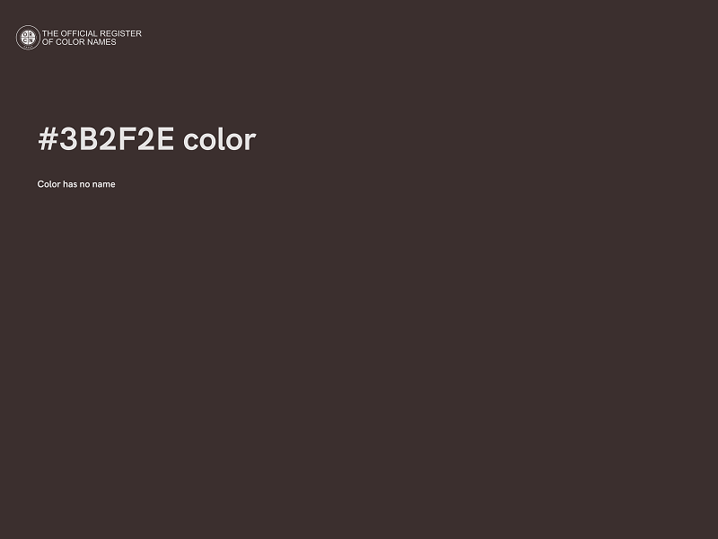 #3B2F2E color image