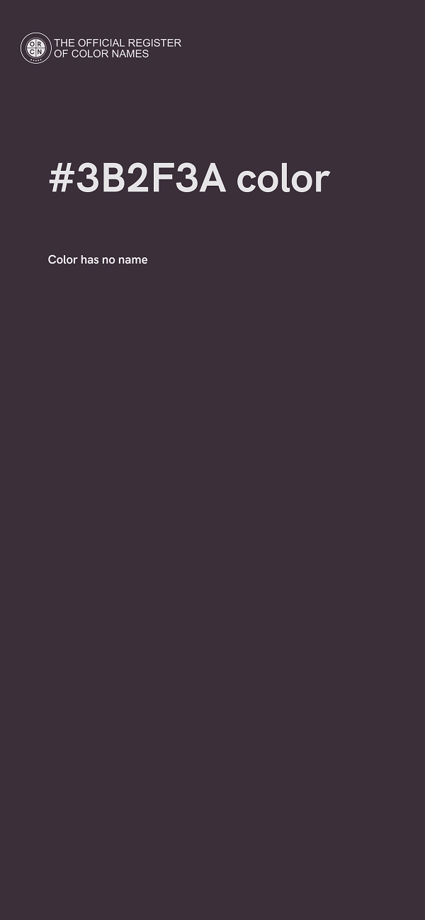 #3B2F3A color image