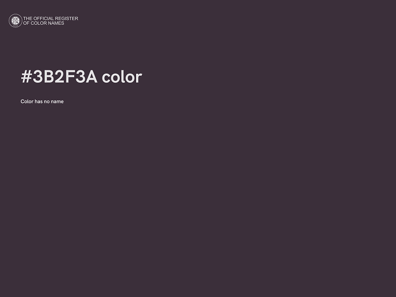#3B2F3A color image