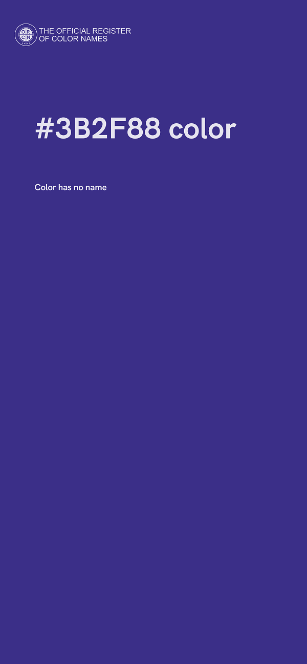 #3B2F88 color image