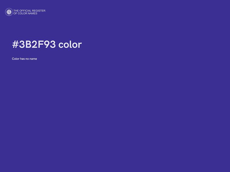 #3B2F93 color image