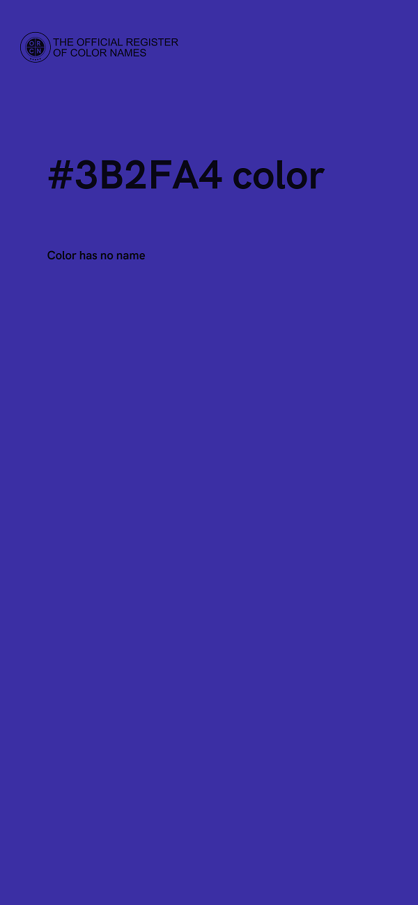 #3B2FA4 color image