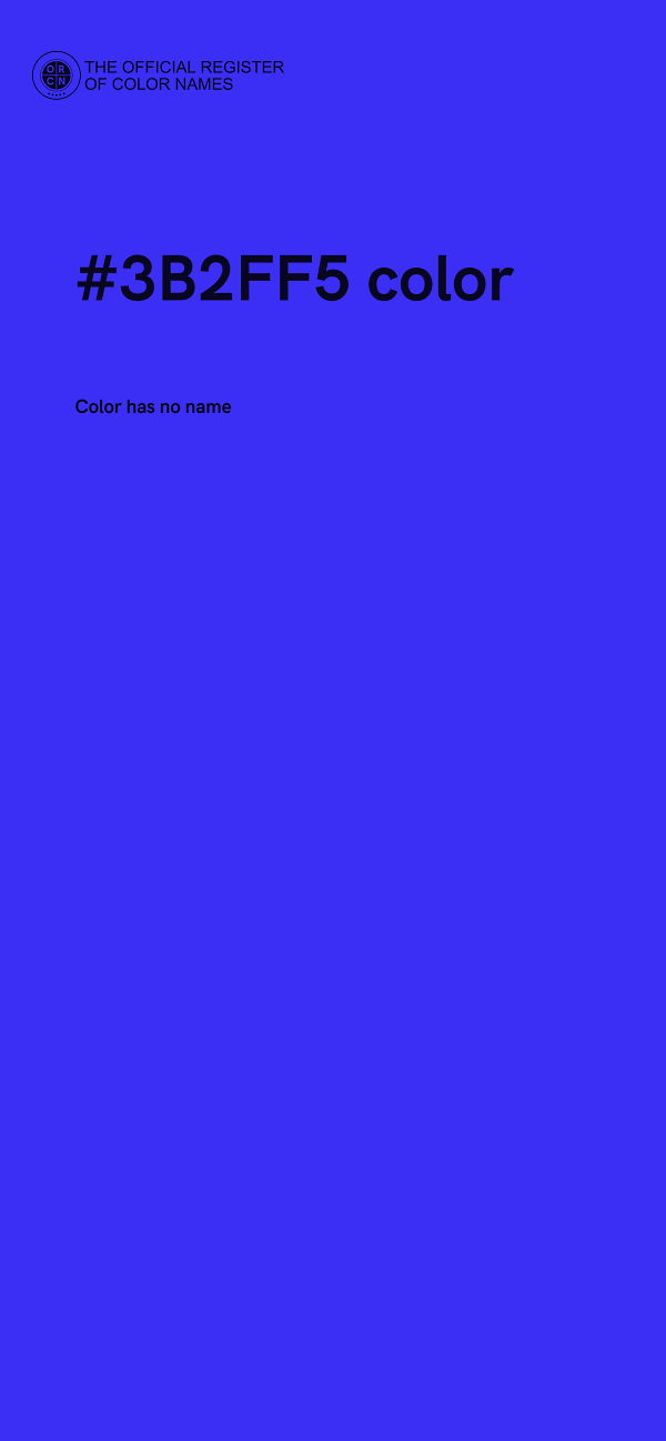 #3B2FF5 color image