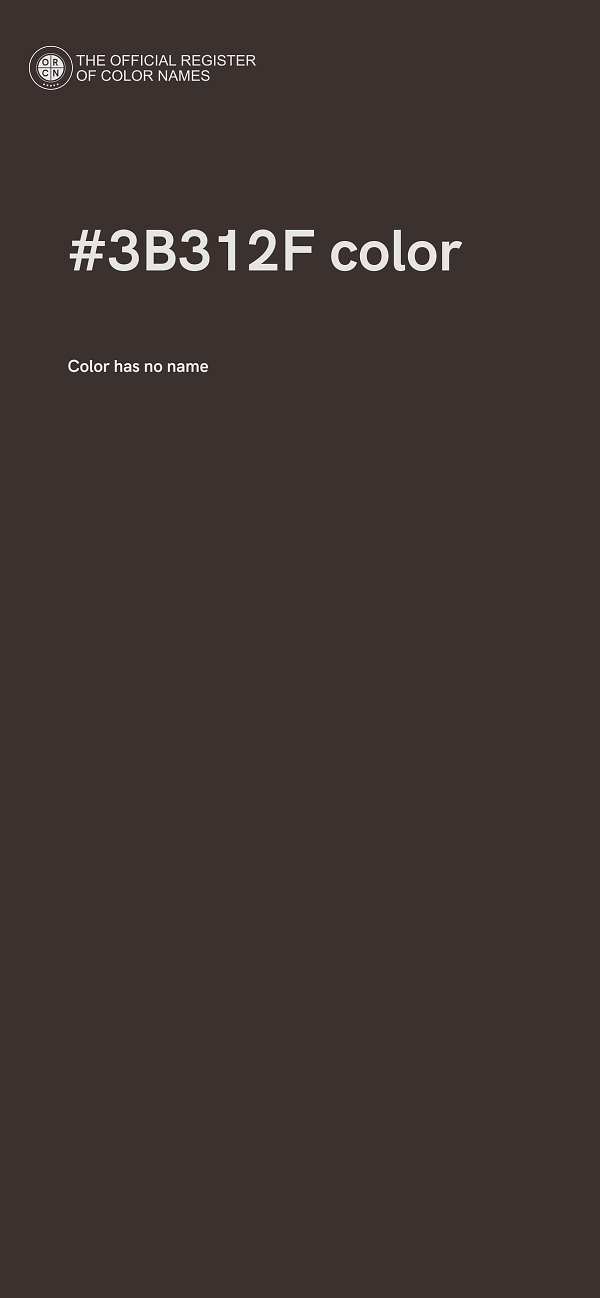 #3B312F color image