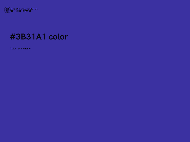 #3B31A1 color image