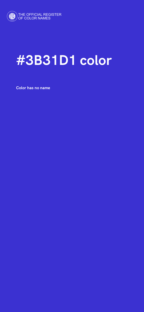 #3B31D1 color image