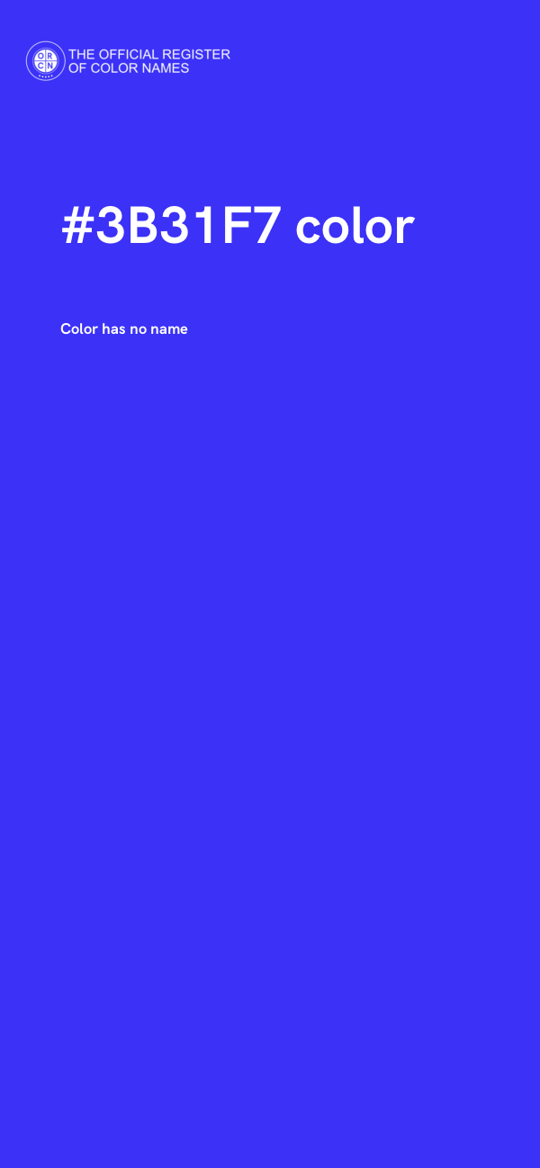 #3B31F7 color image