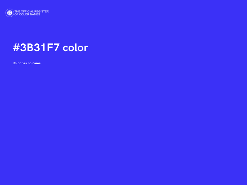 #3B31F7 color image