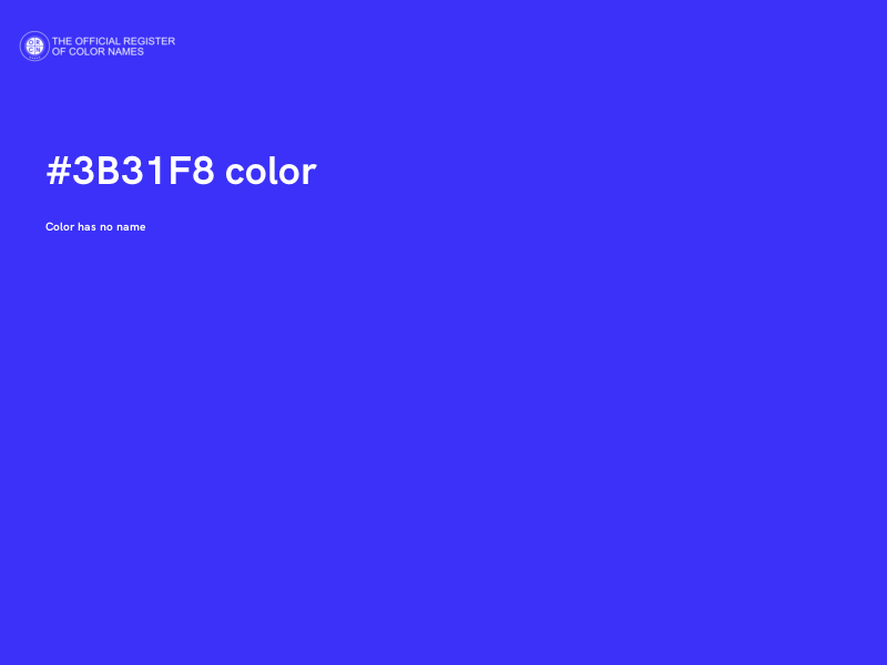 #3B31F8 color image