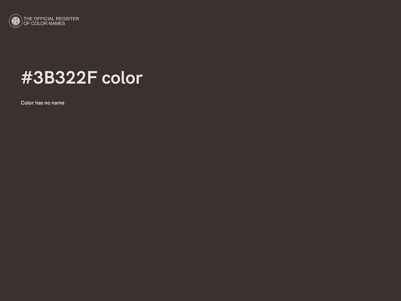 #3B322F color image