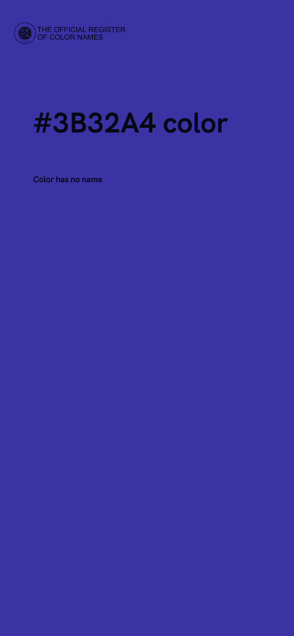 #3B32A4 color image