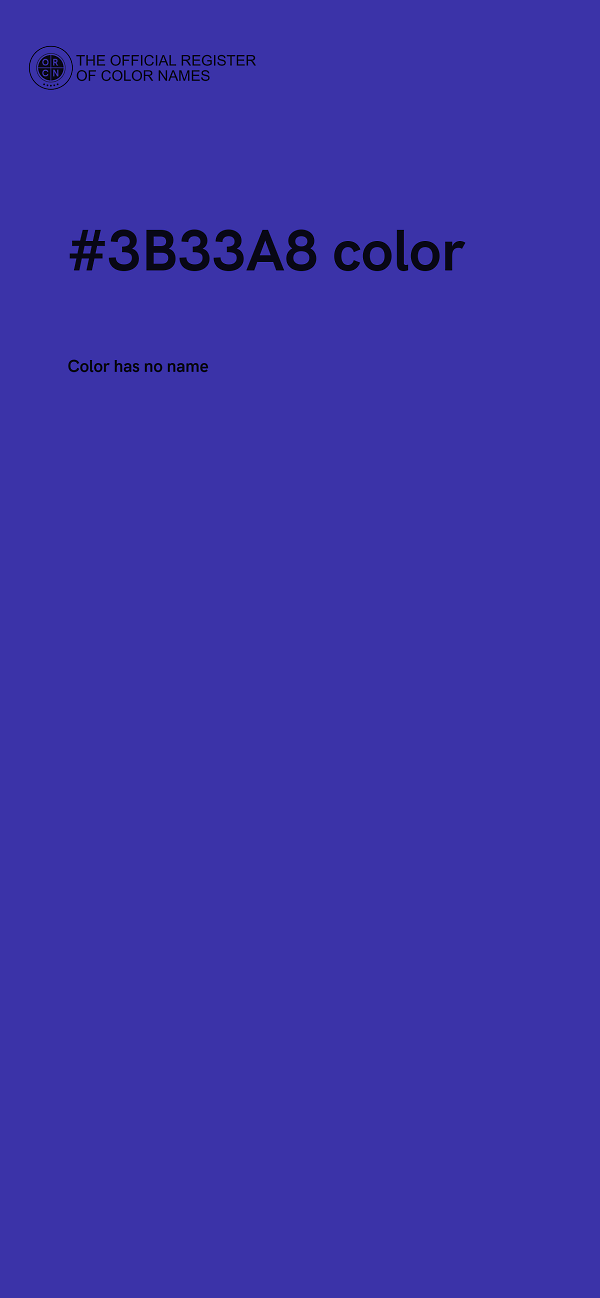 #3B33A8 color image