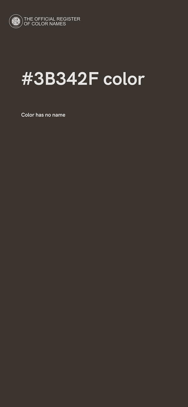 #3B342F color image