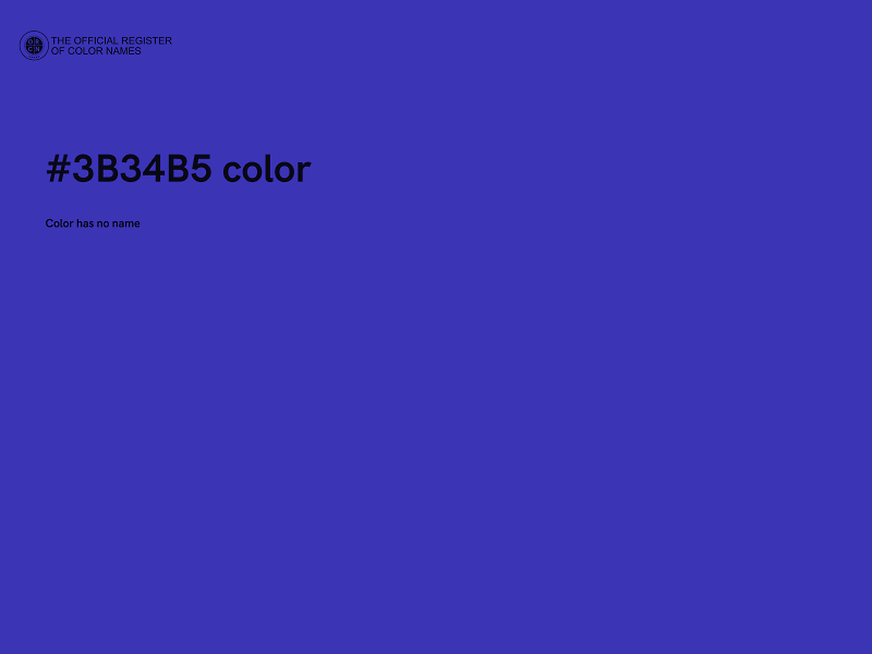 #3B34B5 color image