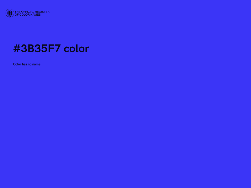 #3B35F7 color image