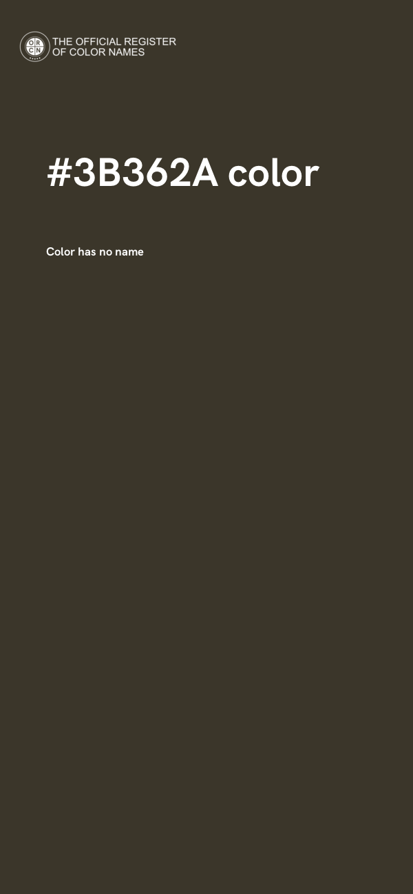 #3B362A color image