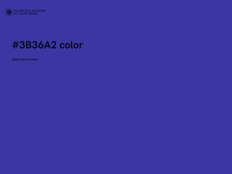 #3B36A2 color image