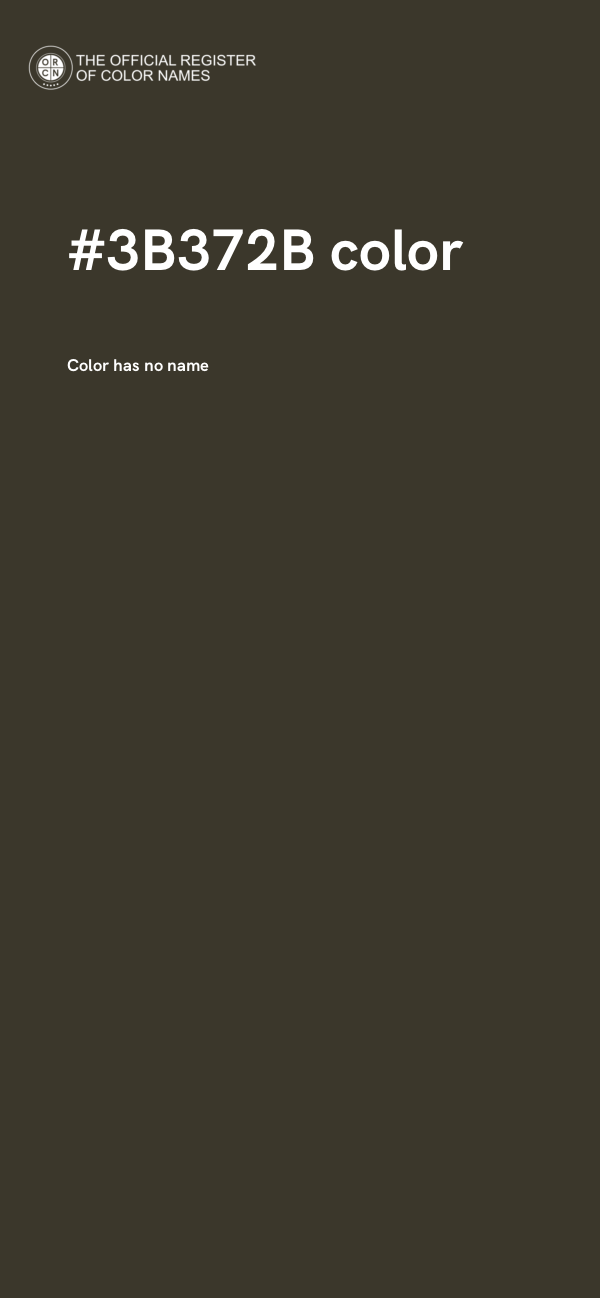 #3B372B color image