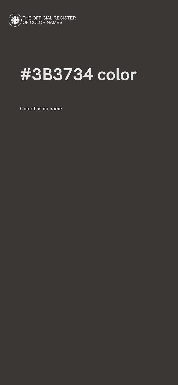 #3B3734 color image