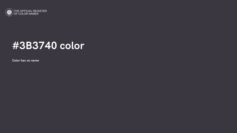 #3B3740 color image