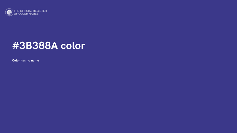 #3B388A color image