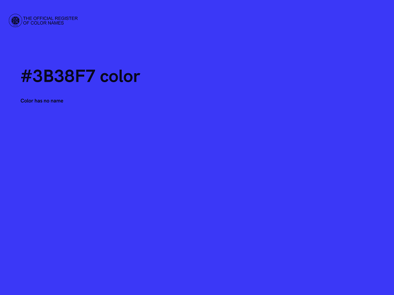 #3B38F7 color image