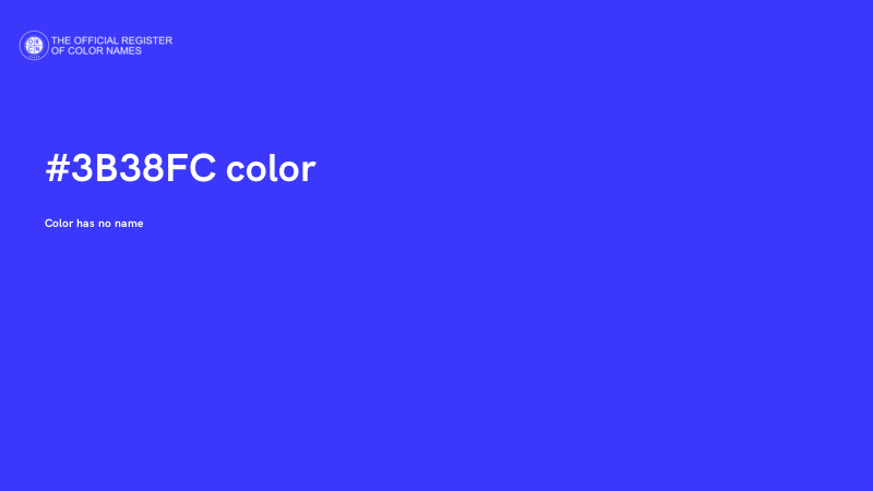 #3B38FC color image