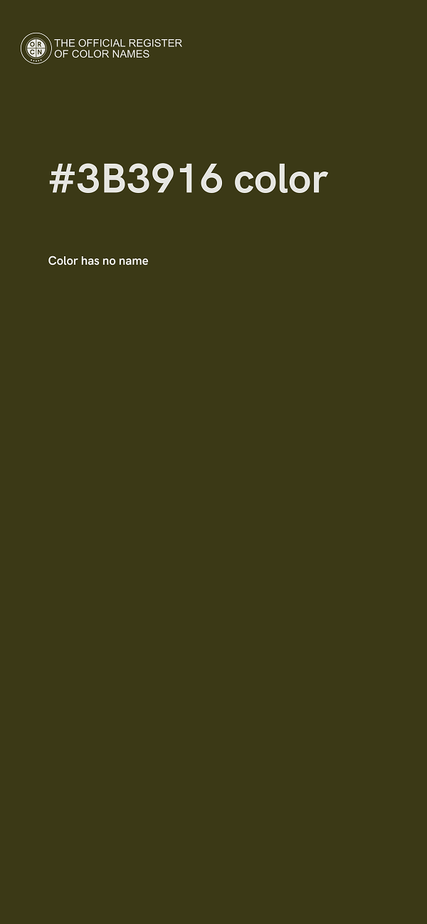 #3B3916 color image