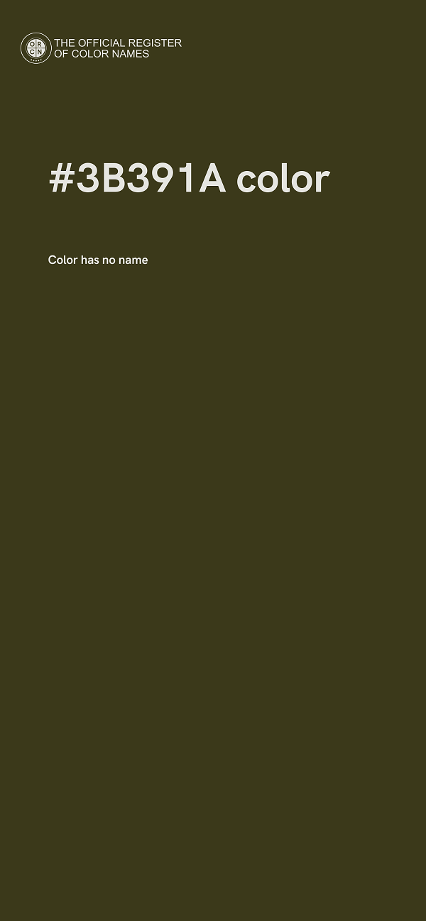 #3B391A color image