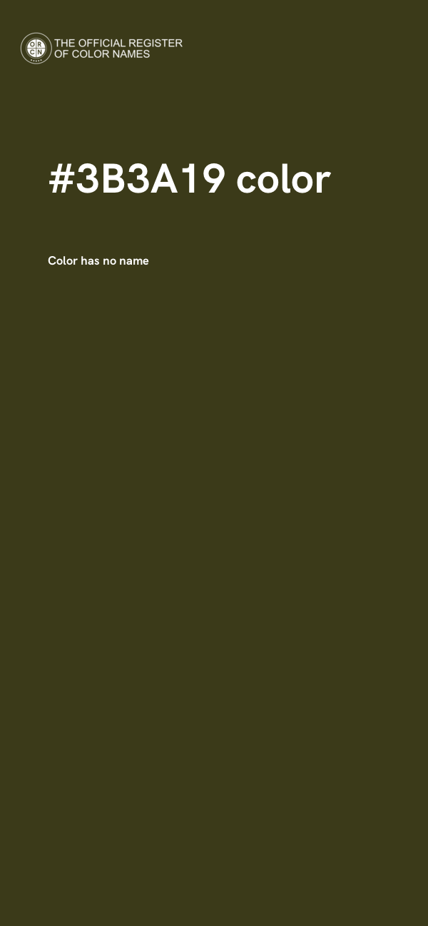 #3B3A19 color image