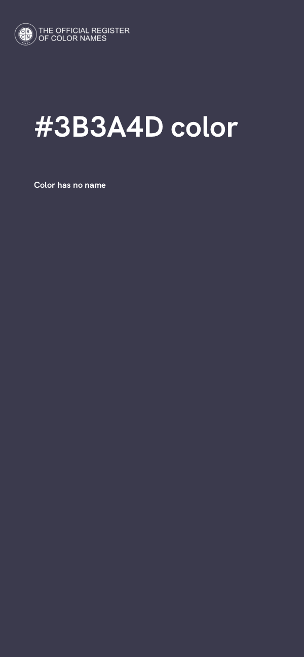 #3B3A4D color image
