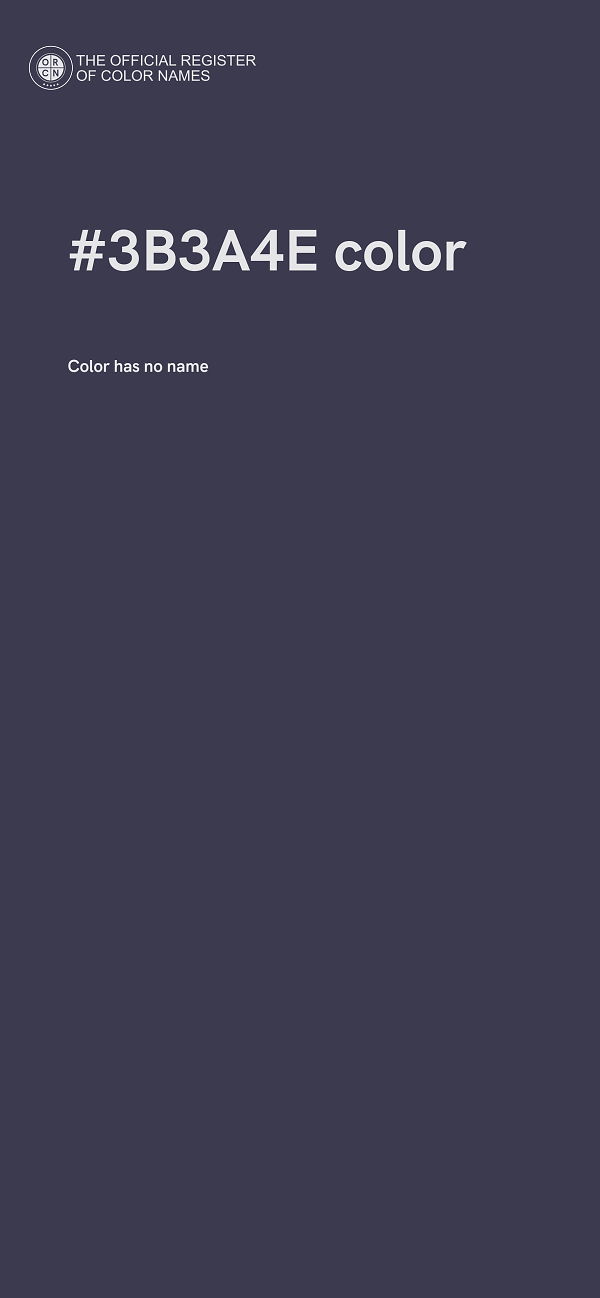 #3B3A4E color image
