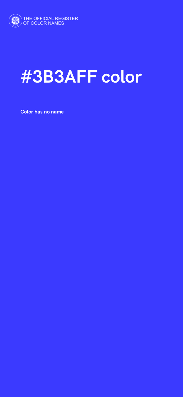 #3B3AFF color image