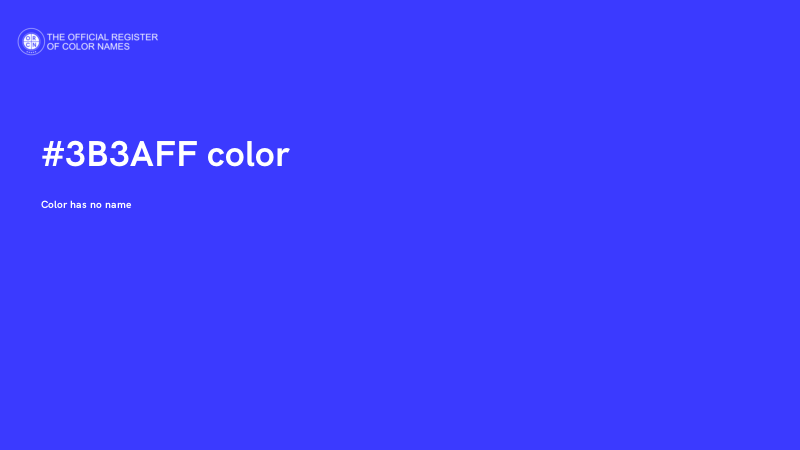 #3B3AFF color image