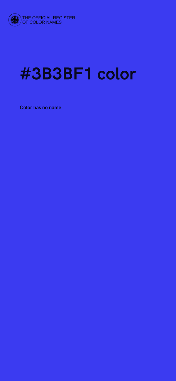 #3B3BF1 color image