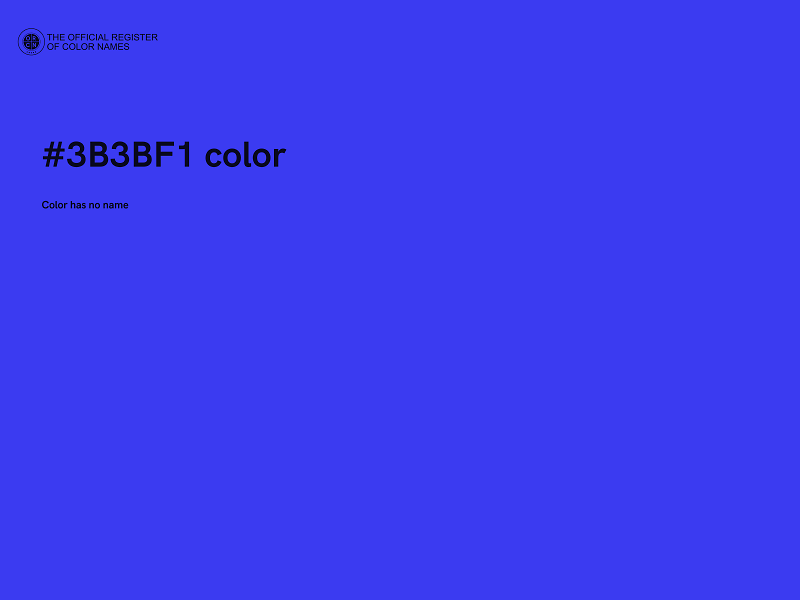 #3B3BF1 color image