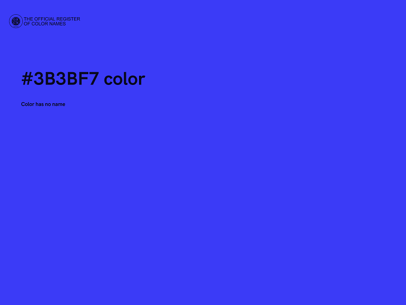 #3B3BF7 color image