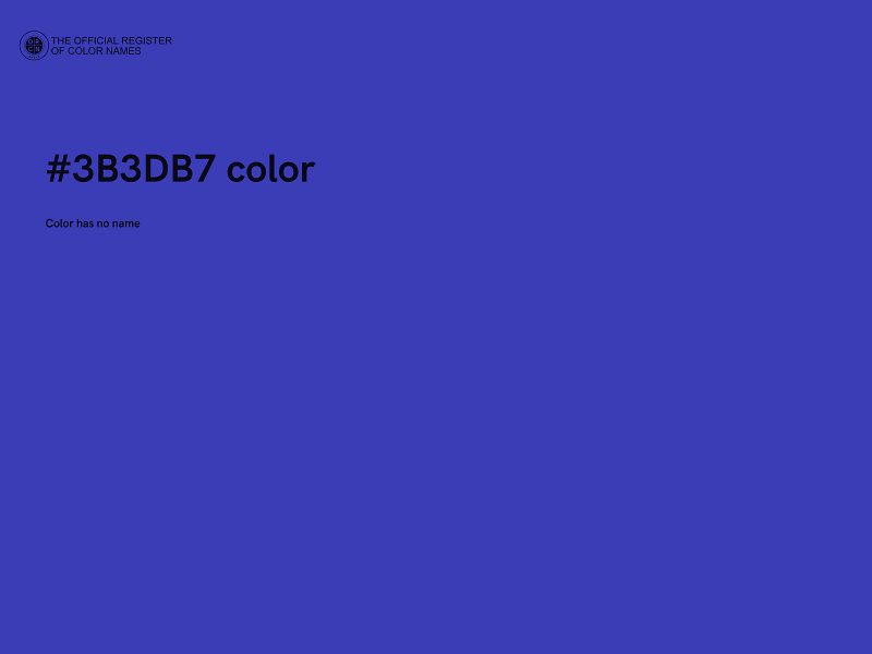#3B3DB7 color image