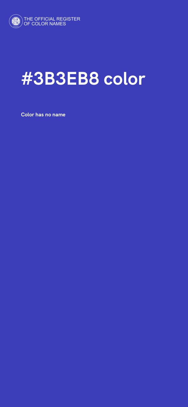 #3B3EB8 color image