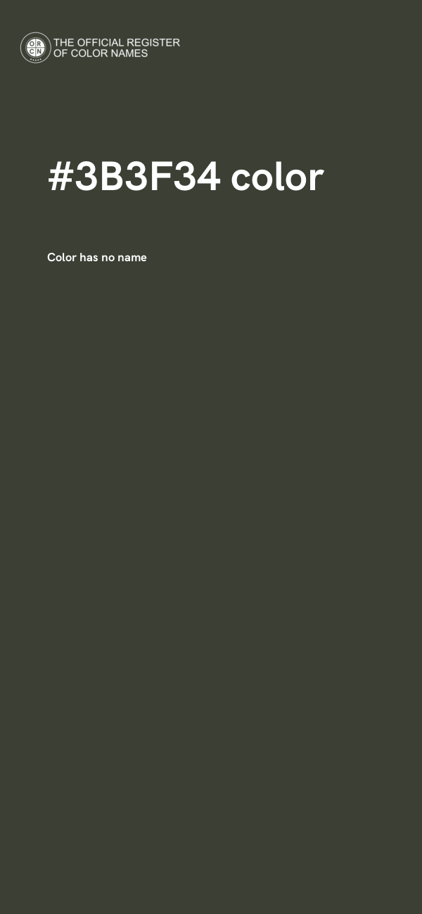 #3B3F34 color image