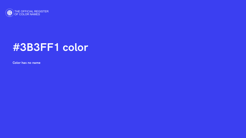 #3B3FF1 color image