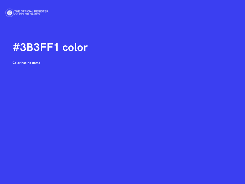 #3B3FF1 color image