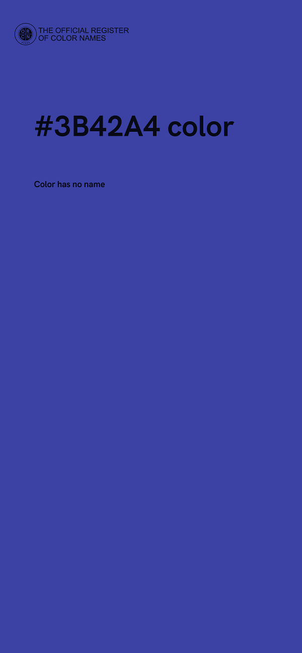 #3B42A4 color image