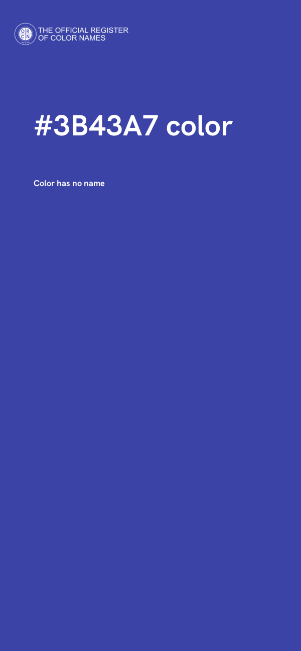 #3B43A7 color image