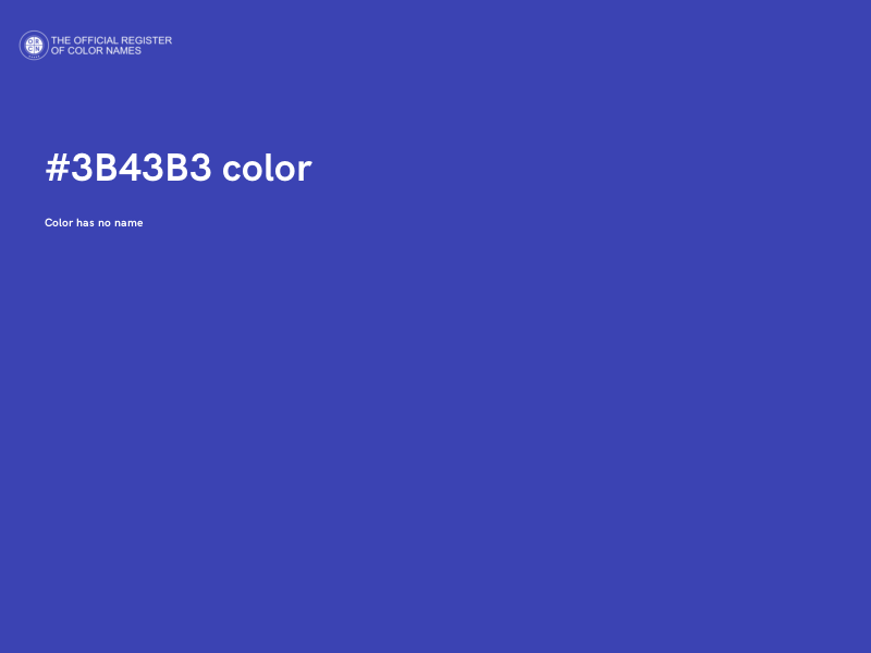 #3B43B3 color image