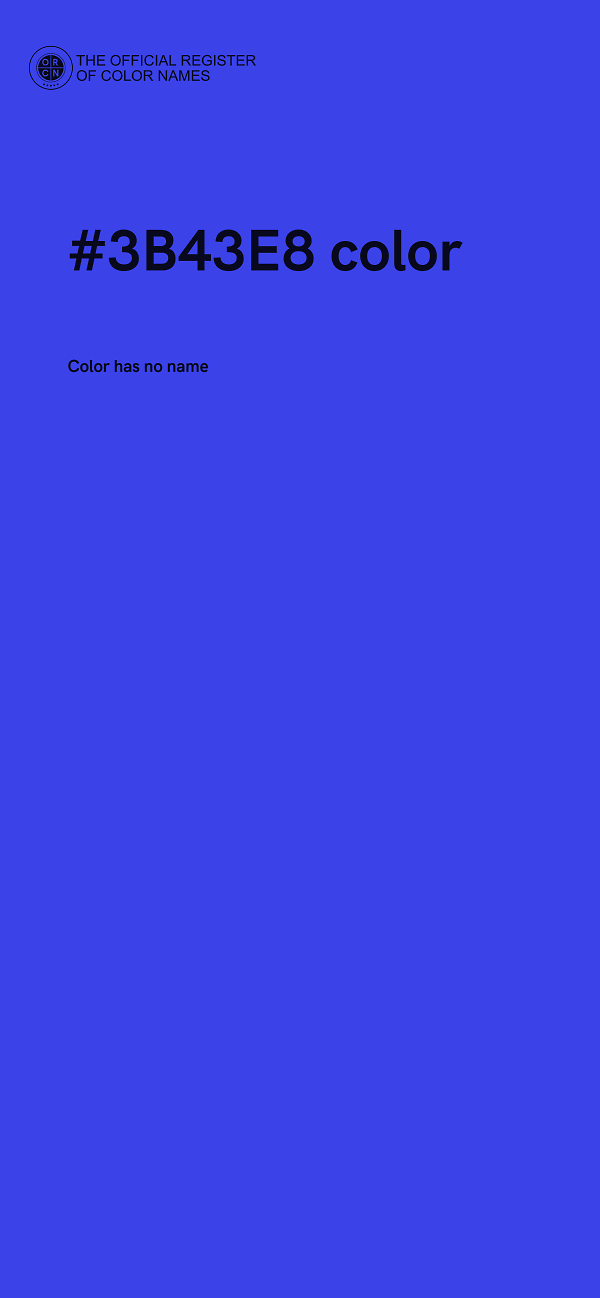 #3B43E8 color image