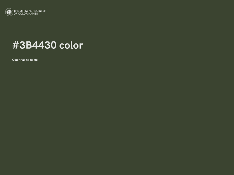 #3B4430 color image
