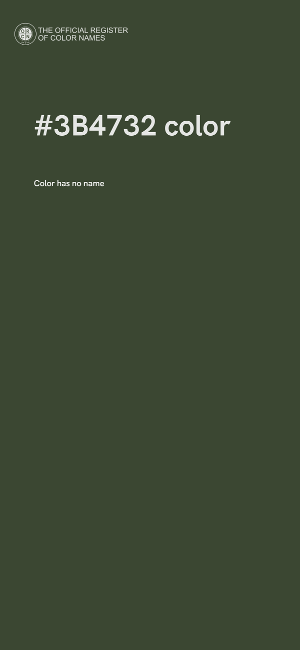 #3B4732 color image