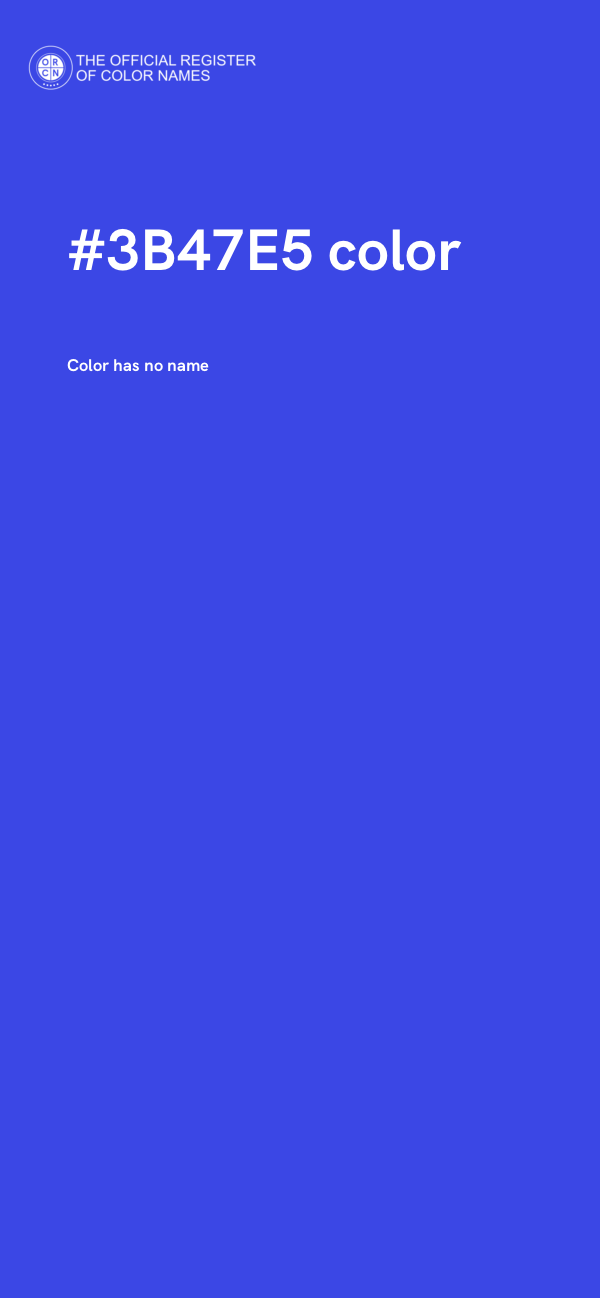 #3B47E5 color image