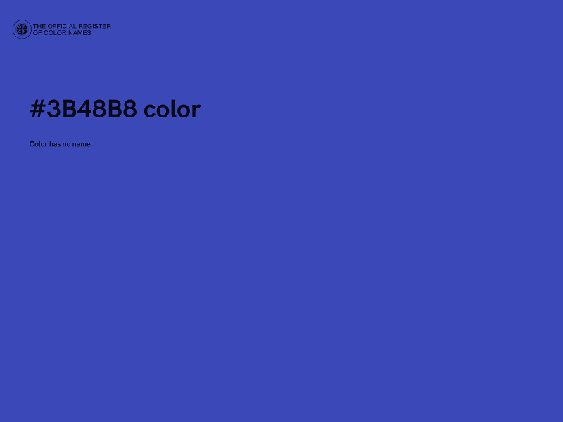 #3B48B8 color image